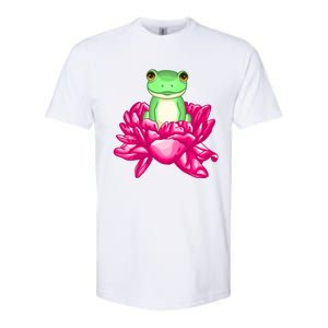 A Little Cute Frog In A Flower Softstyle CVC T-Shirt