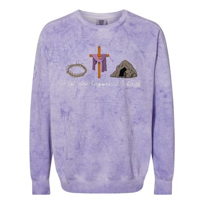 A Lot Can Happen In 3 Days Gift for a Christian Easter Day Colorblast Crewneck Sweatshirt