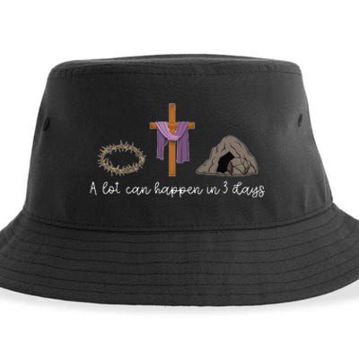 A Lot Can Happen In 3 Days Gift for a Christian Easter Day Sustainable Bucket Hat