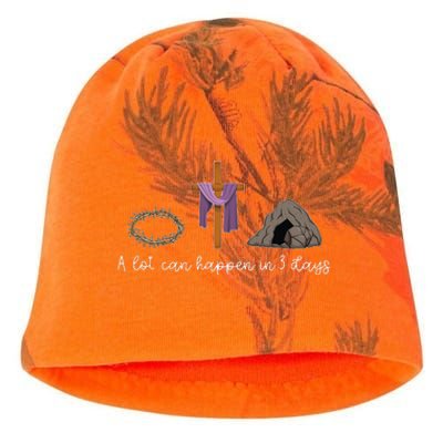 A Lot Can Happen In 3 Days Gift for a Christian Easter Day Kati - Camo Knit Beanie