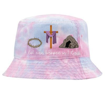 A Lot Can Happen In 3 Days Gift for a Christian Easter Day Tie-Dyed Bucket Hat