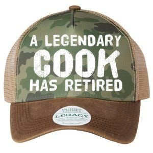 A Legendary Cook Retired Funny Retiret Cooking Chef Gift Meaningful Gift Legacy Tie Dye Trucker Hat