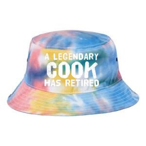 A Legendary Cook Retired Funny Retiret Cooking Chef Gift Meaningful Gift Tie Dye Newport Bucket Hat