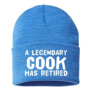 A Legendary Cook Retired Funny Retiret Cooking Chef Gift Meaningful Gift Sustainable Knit Beanie