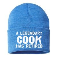 A Legendary Cook Retired Funny Retiret Cooking Chef Gift Meaningful Gift Sustainable Knit Beanie