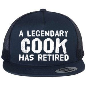 A Legendary Cook Retired Funny Retiret Cooking Chef Gift Meaningful Gift Flat Bill Trucker Hat