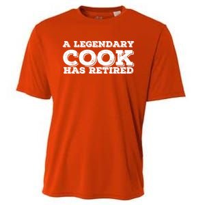 A Legendary Cook Retired Funny Retiret Cooking Chef Gift Cooling Performance Crew T-Shirt