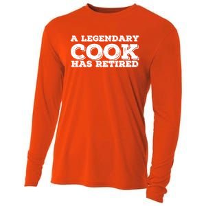 A Legendary Cook Retired Funny Retiret Cooking Chef Gift Cooling Performance Long Sleeve Crew