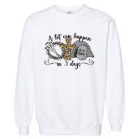 A Lot Can Happen In 3 Days Easter Day Jesus Cross Christian Garment-Dyed Sweatshirt