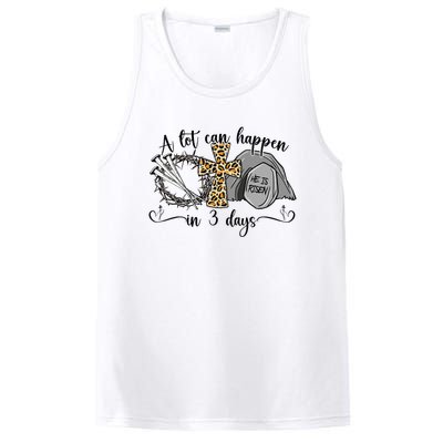 A Lot Can Happen In 3 Days Easter Day Jesus Cross Christian PosiCharge Competitor Tank