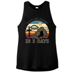 A Lot Can Happen In 3 Days Easter Religious Ladies PosiCharge Tri-Blend Wicking Tank