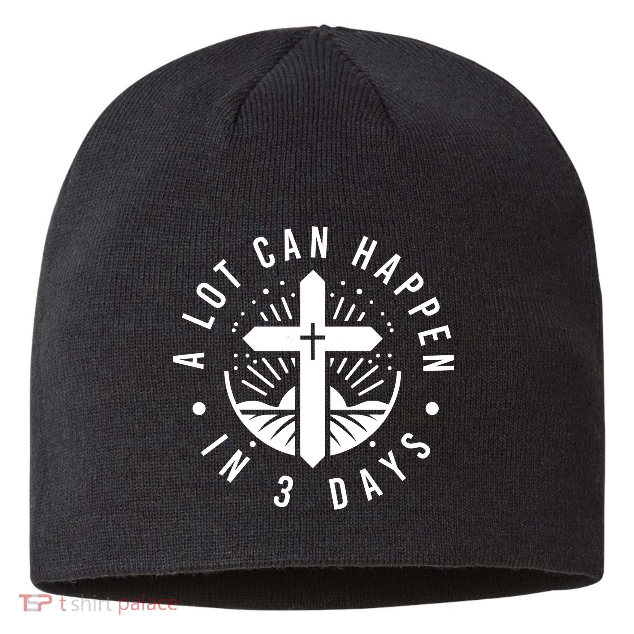 A Lot Can Happen In 3 Days – Christian Easter Resurrection Sustainable Beanie
