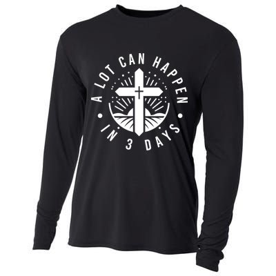 A Lot Can Happen In 3 Days – Christian Easter Resurrection Cooling Performance Long Sleeve Crew