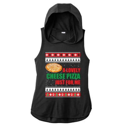 A Lovely Cheese Pizza Just For Kevin Funny Alone Home Gift Ladies PosiCharge Tri-Blend Wicking Draft Hoodie Tank