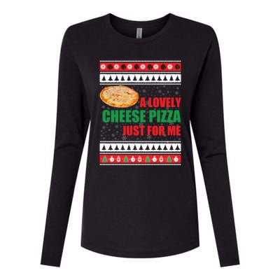 A Lovely Cheese Pizza Just For Kevin Funny Alone Home Gift Womens Cotton Relaxed Long Sleeve T-Shirt