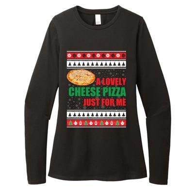 A Lovely Cheese Pizza Just For Kevin Funny Alone Home Gift Womens CVC Long Sleeve Shirt