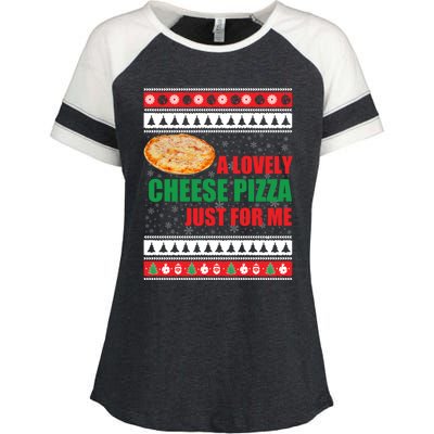 A Lovely Cheese Pizza Just For Kevin Funny Alone Home Gift Enza Ladies Jersey Colorblock Tee