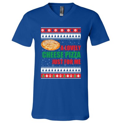 A Lovely Cheese Pizza Just For Kevin Funny Alone Home Gift V-Neck T-Shirt