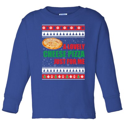 A Lovely Cheese Pizza Just For Kevin Funny Alone Home Gift Toddler Long Sleeve Shirt