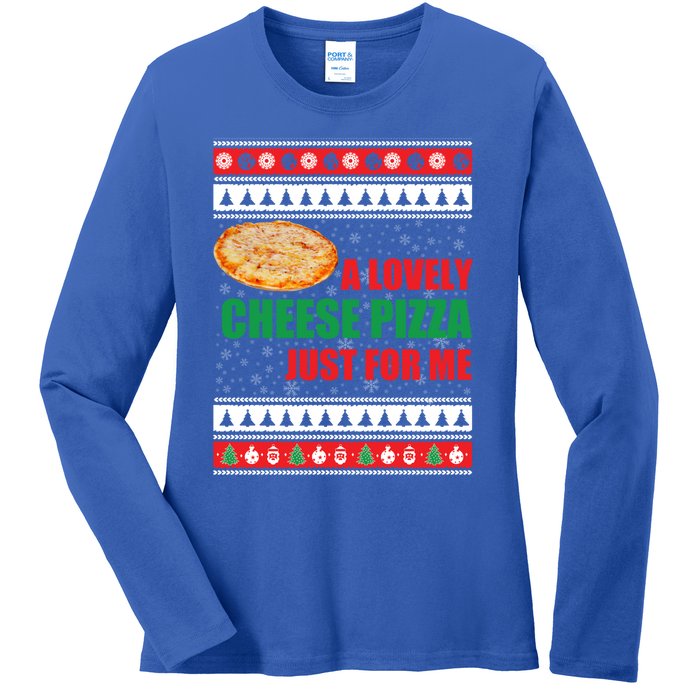 A Lovely Cheese Pizza Just For Kevin Funny Alone Home Gift Ladies Long Sleeve Shirt