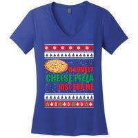 A Lovely Cheese Pizza Just For Kevin Funny Alone Home Gift Women's V-Neck T-Shirt