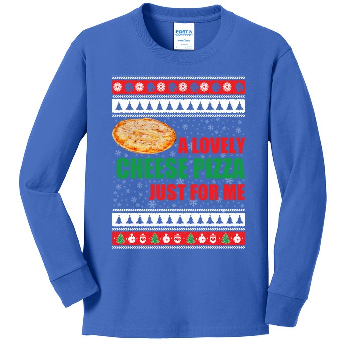 A Lovely Cheese Pizza Just For Kevin Funny Alone Home Gift Kids Long Sleeve Shirt