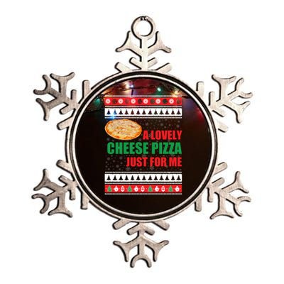 A Lovely Cheese Pizza Just For Kevin Funny Alone Home Gift Metallic Star Ornament