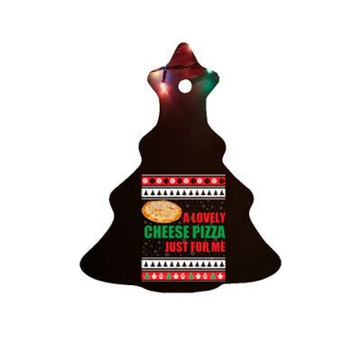 A Lovely Cheese Pizza Just For Kevin Funny Alone Home Gift Ceramic Tree Ornament