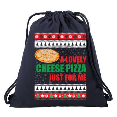 A Lovely Cheese Pizza Just For Kevin Funny Alone Home Gift Drawstring Bag