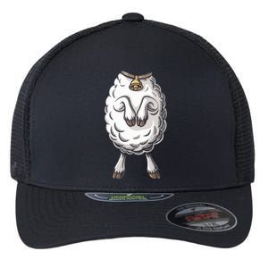 Adult Lamb Costume Flexfit Unipanel Trucker Cap