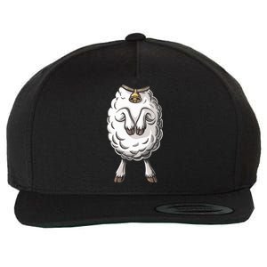 Adult Lamb Costume Wool Snapback Cap