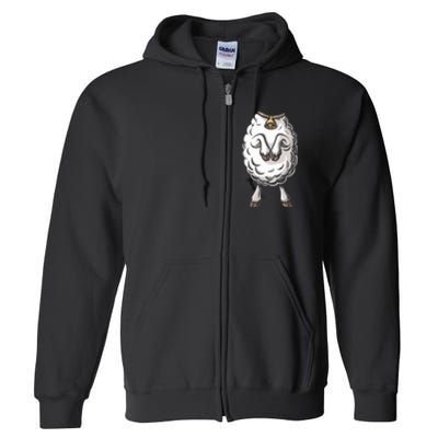 Adult Lamb Costume Full Zip Hoodie