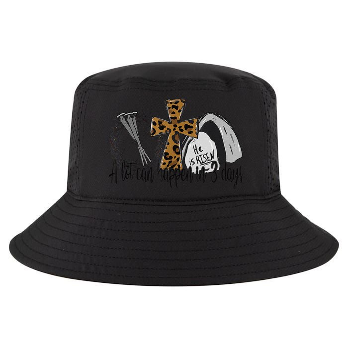 A Lot Can Happen In 3 Days Jesus Easter Leopard Christian Cool Comfort Performance Bucket Hat