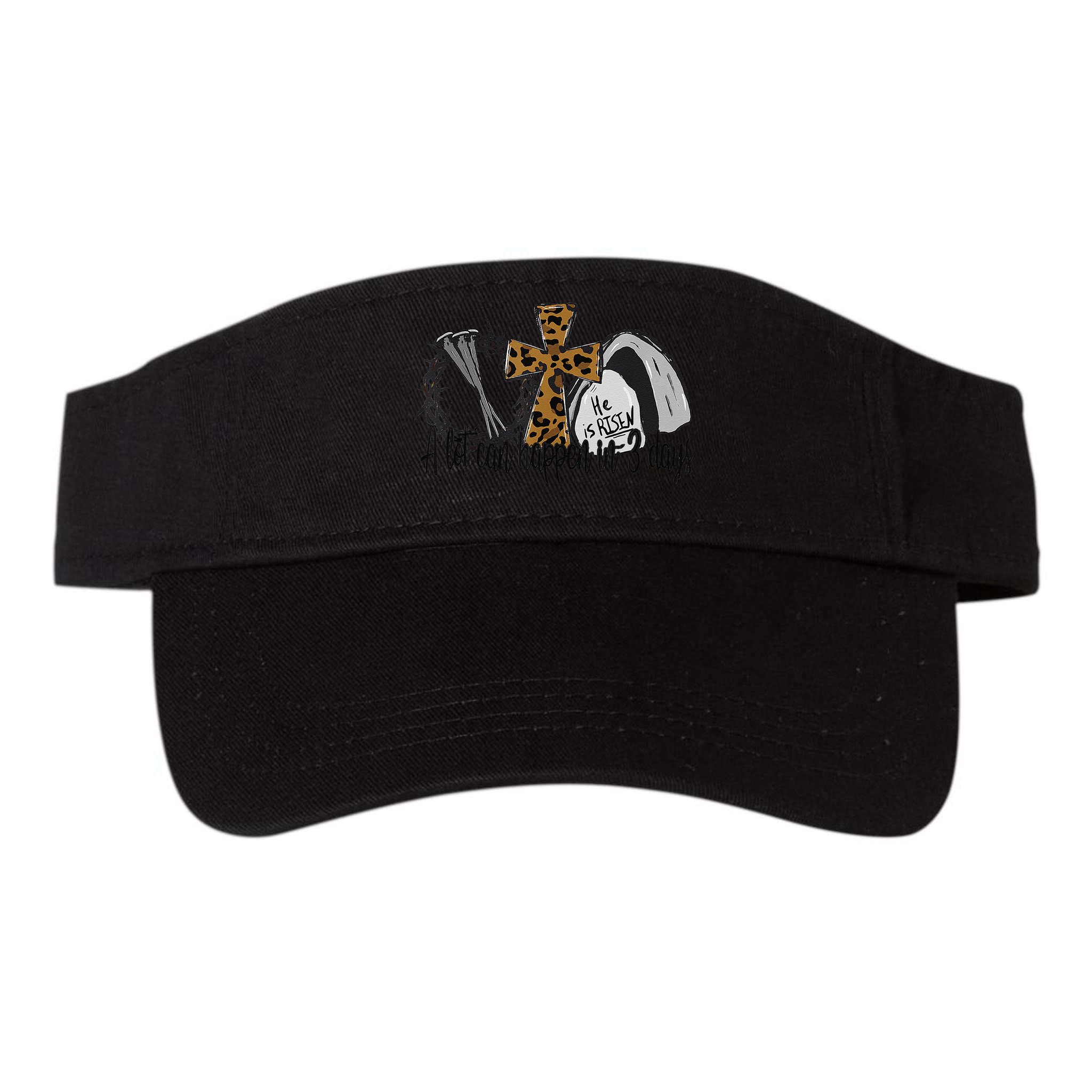 A Lot Can Happen In 3 Days Jesus Easter Leopard Christian Visor