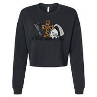 A Lot Can Happen In 3 Days Jesus Easter Leopard Christian Cropped Pullover Crew