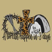 A Lot Can Happen In 3 Days Jesus Easter Leopard Christian T-Shirt