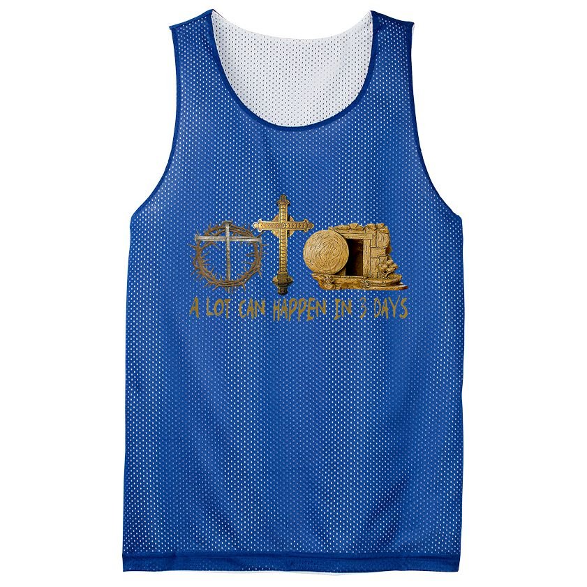 A Lot Can Happen In 3 Days Jesus Easter Christian Gifts Mesh Reversible Basketball Jersey Tank