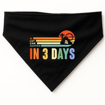 A Lot Can Happen In 3 Days Retro Vintage Sunset USA-Made Doggie Bandana
