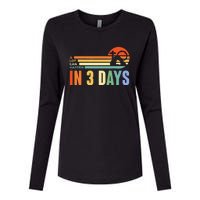 A Lot Can Happen In 3 Days Retro Vintage Sunset Womens Cotton Relaxed Long Sleeve T-Shirt