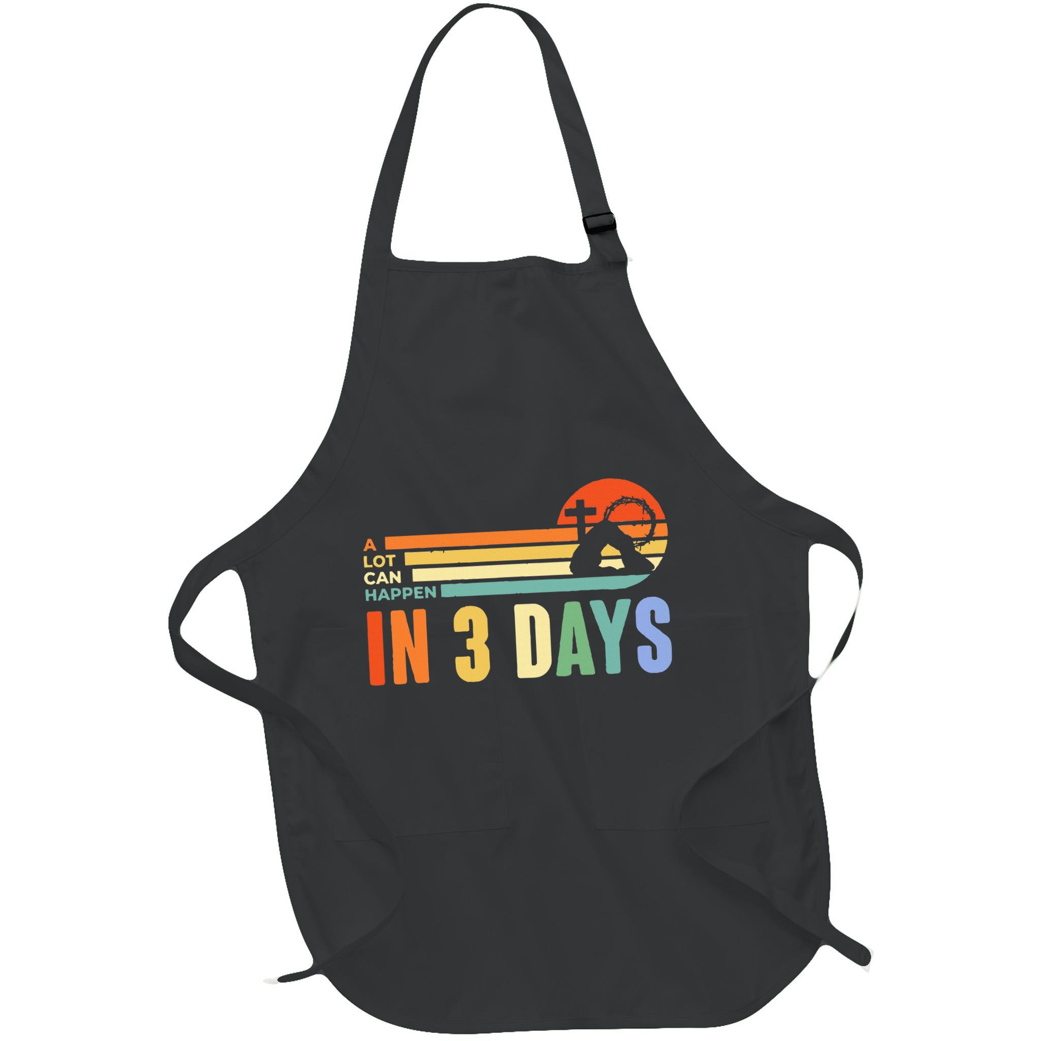 A Lot Can Happen In 3 Days Retro Vintage Sunset Apron