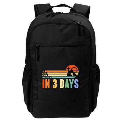 A Lot Can Happen In 3 Days Retro Vintage Sunset Backpack