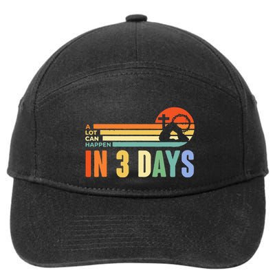 A Lot Can Happen In 3 Days Retro Vintage Sunset 7-Panel Snapback Hat