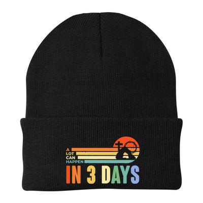 A Lot Can Happen In 3 Days Retro Vintage Sunset Beanie