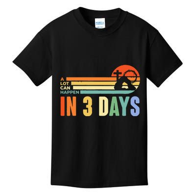 A Lot Can Happen In 3 Days Retro Vintage Sunset Kids T-Shirt