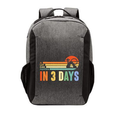 A Lot Can Happen In 3 Days Retro Vintage Sunset Vector Backpack