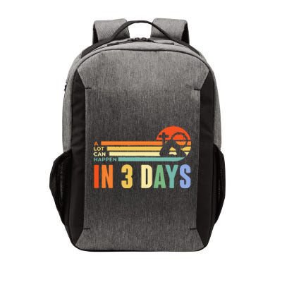 A Lot Can Happen In 3 Days Retro Vintage Sunset Vector Backpack