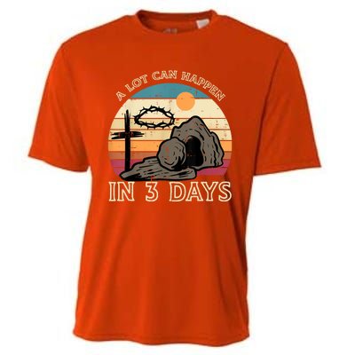 A Lot Can Happen In 3 Days Easter Religious Cooling Performance Crew T-Shirt