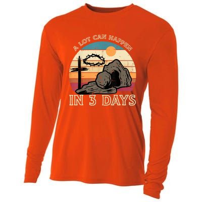 A Lot Can Happen In 3 Days Easter Religious Cooling Performance Long Sleeve Crew