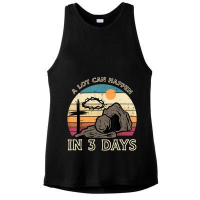 A Lot Can Happen In 3 Days Easter Religious Ladies PosiCharge Tri-Blend Wicking Tank