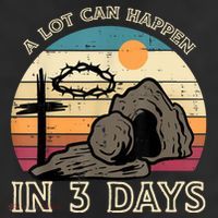 A Lot Can Happen In 3 Days Easter Religious 7 Panel Mesh Trucker Snapback Hat